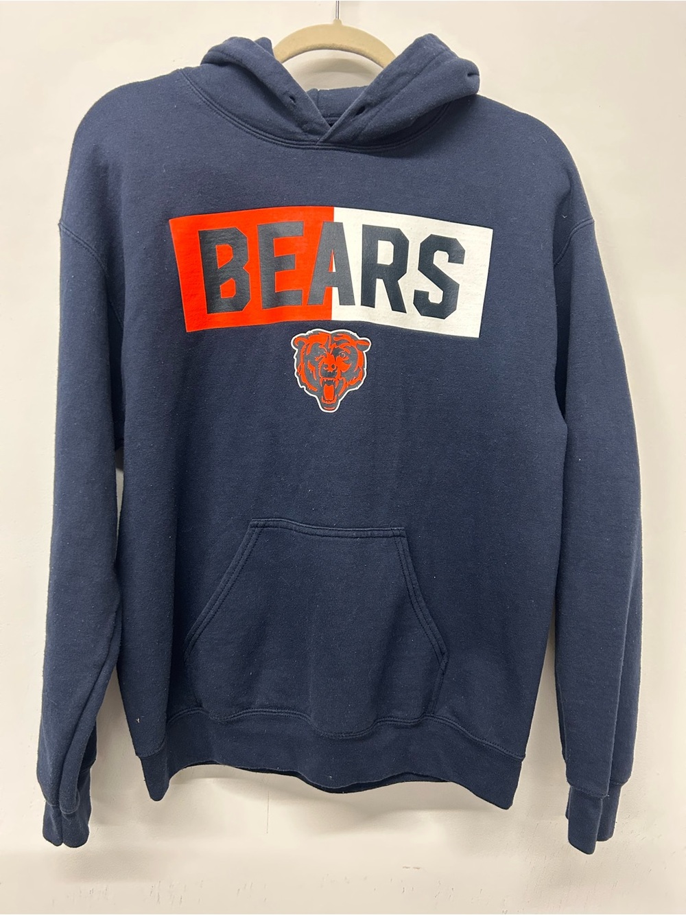 NFL Navy Hoodie with Orange & White BEARS Graphic